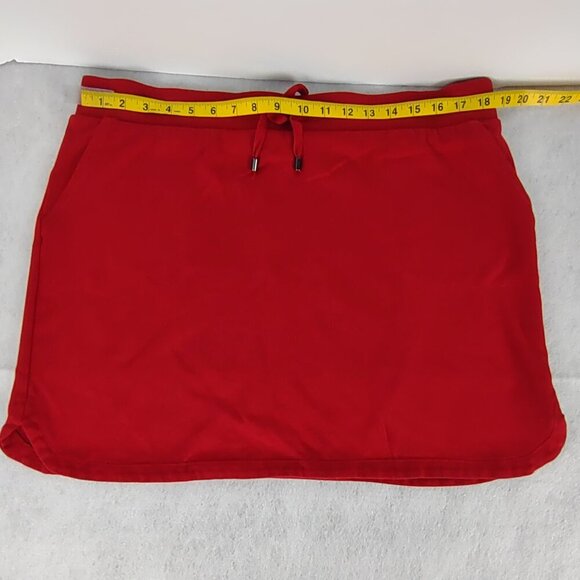 Croft & Barrow Red 100% Cotton Skort w/ Drawstring Waist Pockets Size XL - Picture 5 of 9